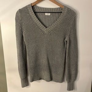 J. Crew V-Neck Cable-knit Sweater